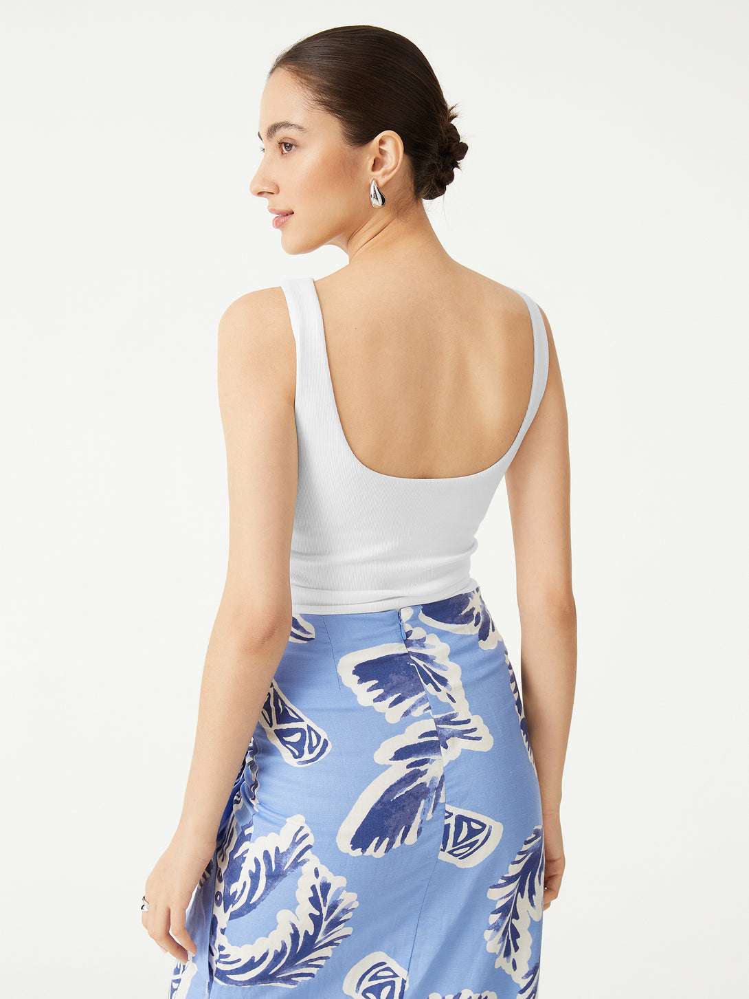 2Pcs Set Elastic Open Back Brami Tank