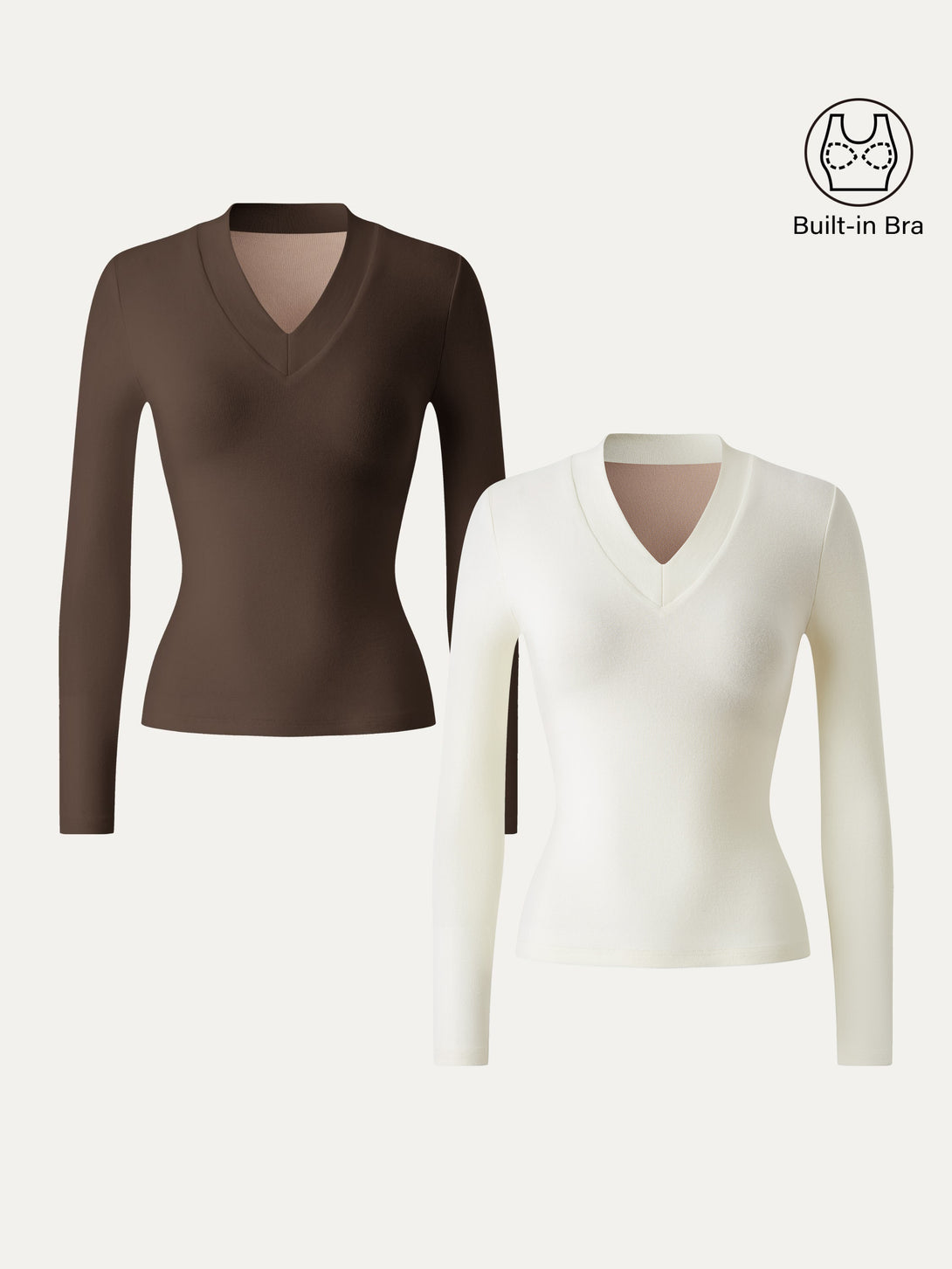 Essential V-neck Wide Binding Slimming Brami Top