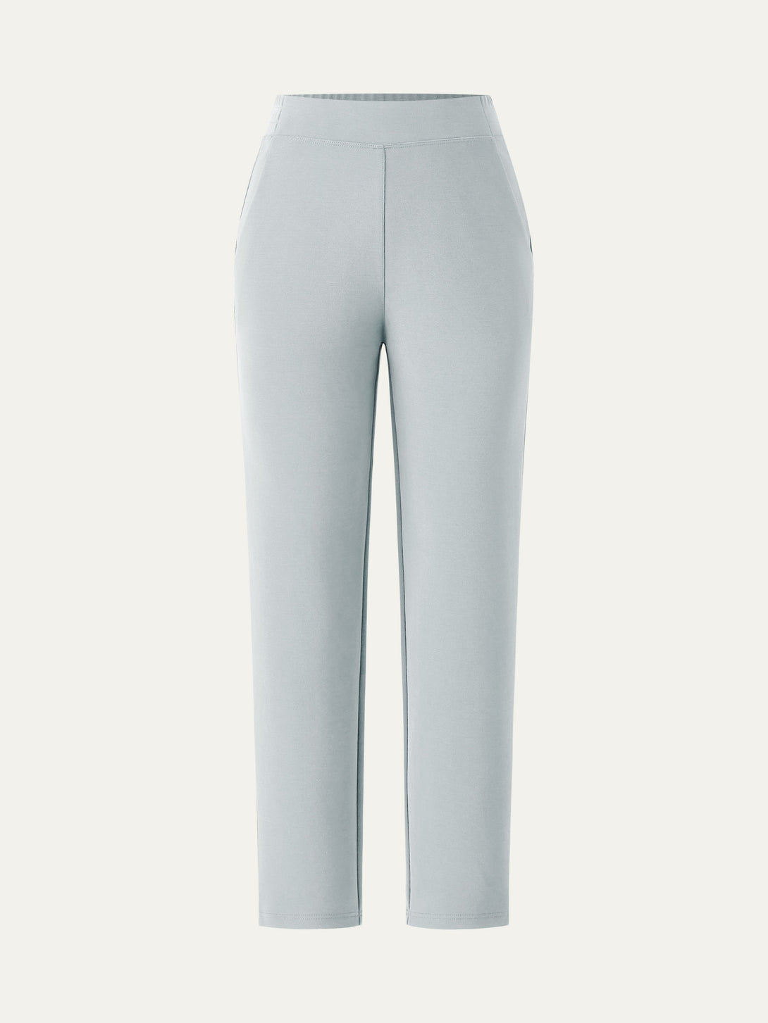 Mid Rise Pull-on Tapered Pants with Pockets