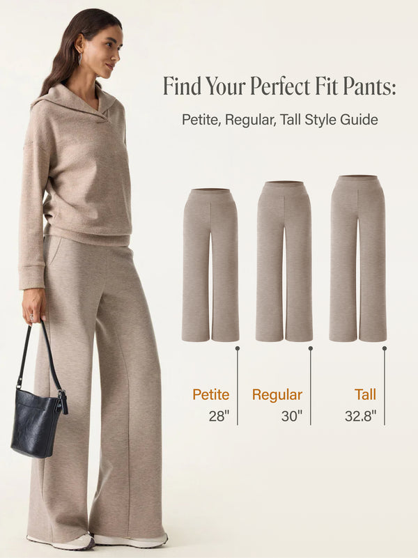 Double Waistband Straight Leg Pants with Pockets