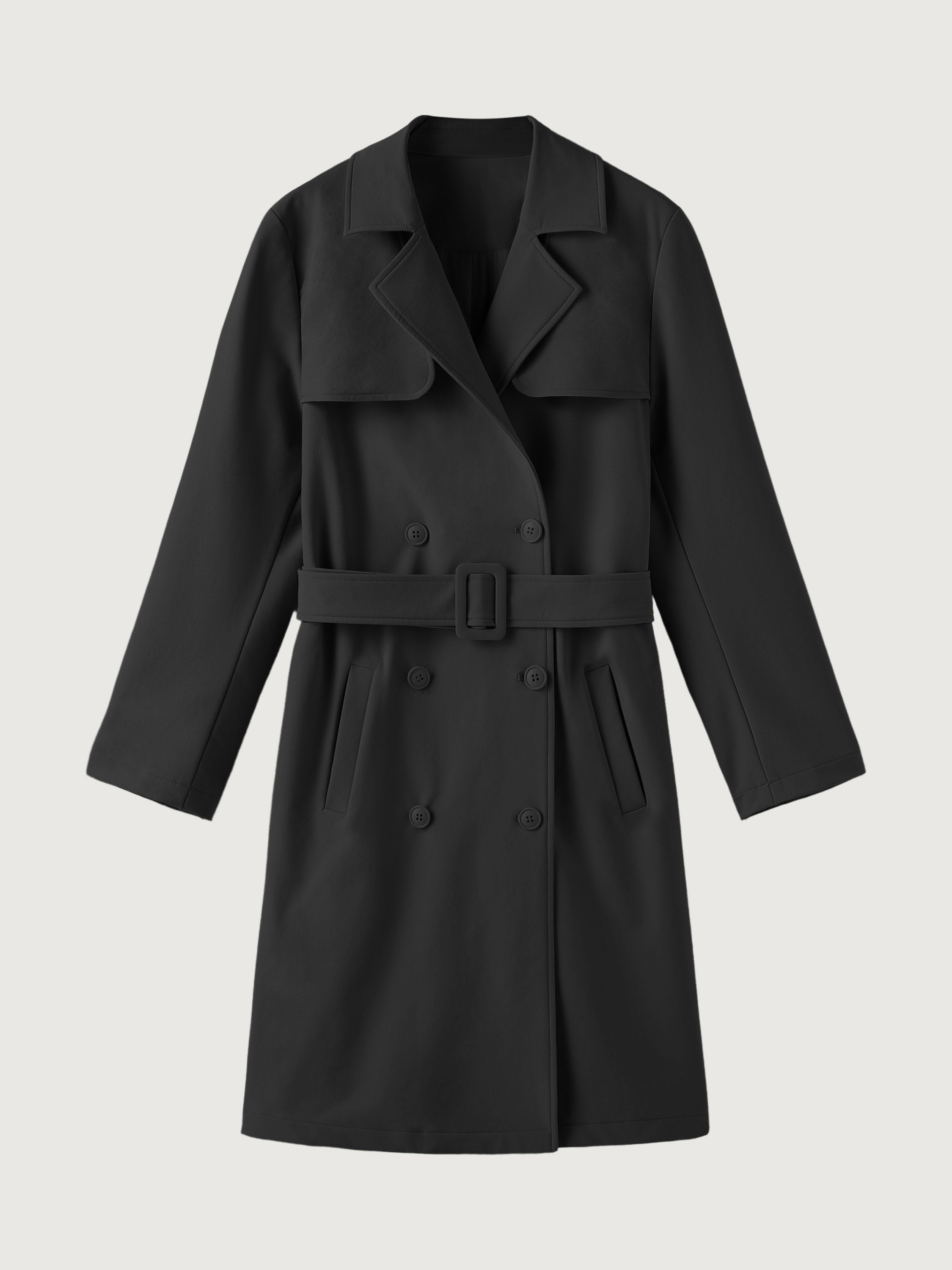 Ogl Waterproof Double-Breasted Trench Coat