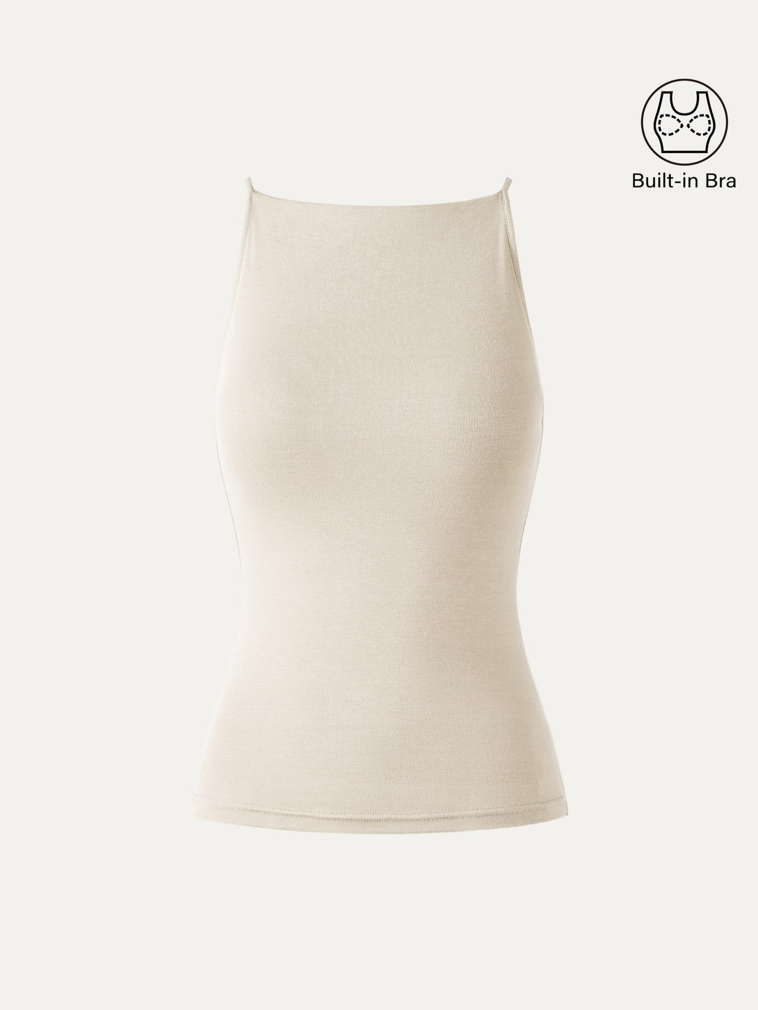 Beige Tonal Co-ord Capsule Spaghetti Straps Tank XS
