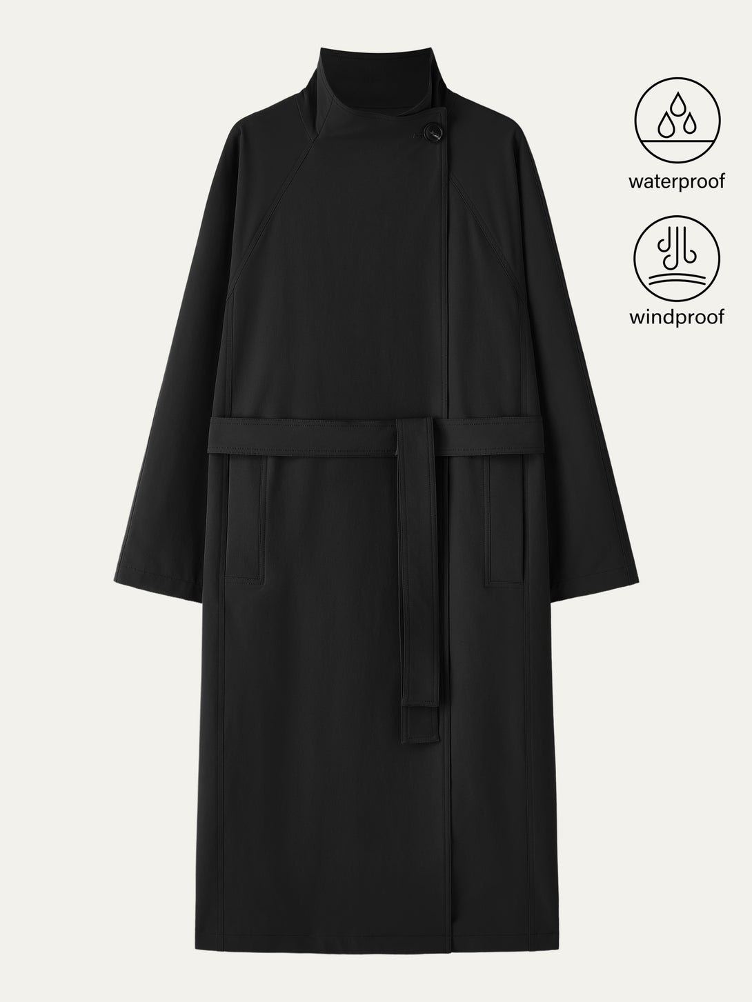 Waterproof Belted Trench Coat