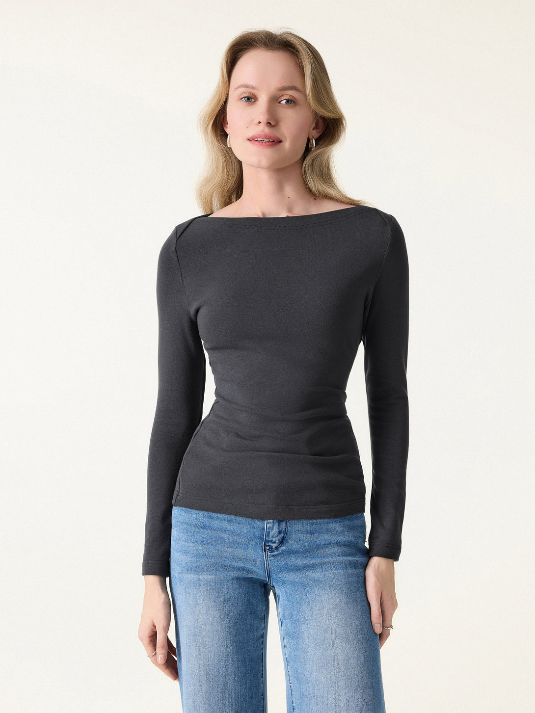 ProWarm Boatneck Long Sleeve Top Blue Charcoal XS