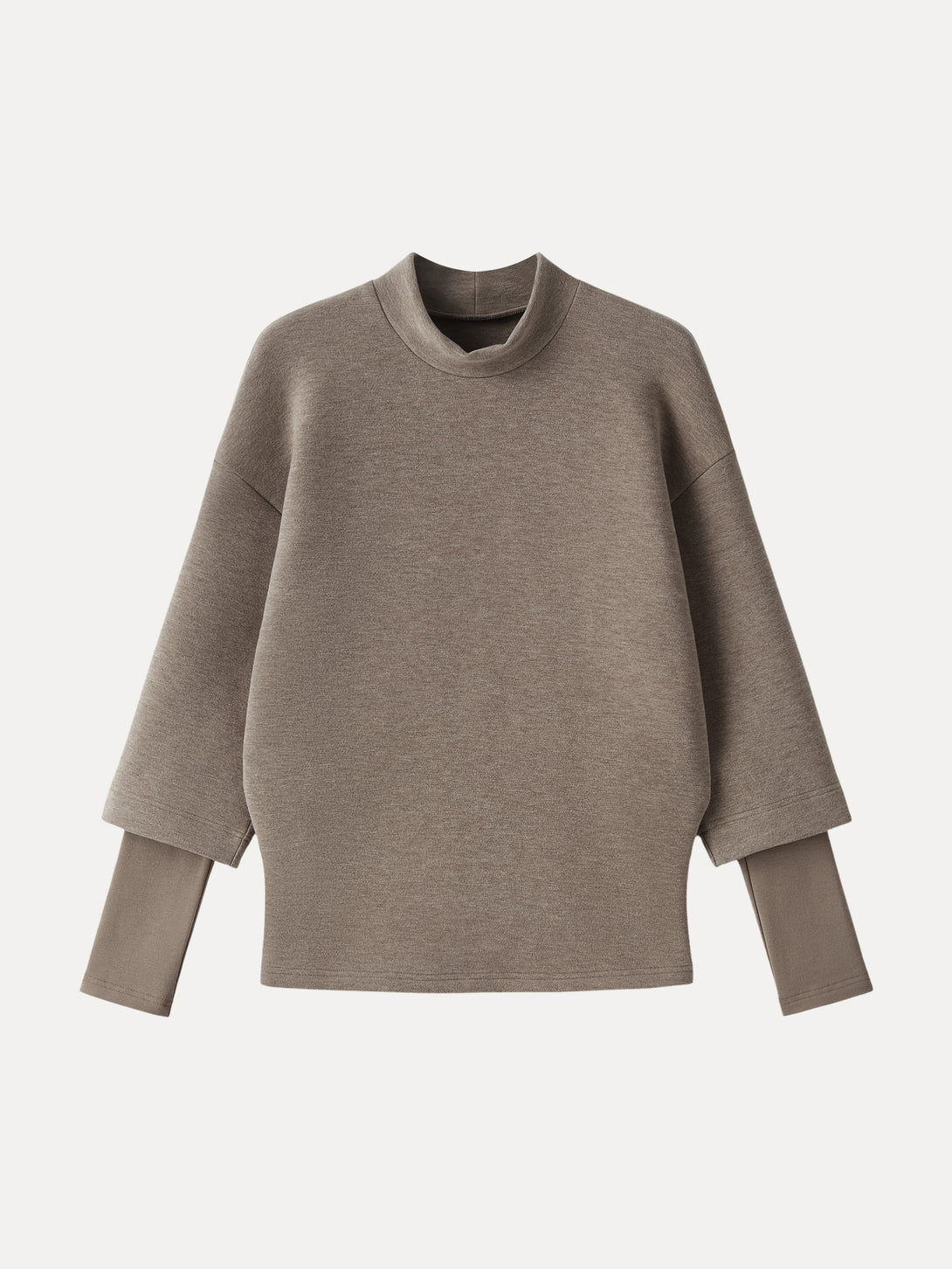 FuzzLuxe Mockneck Sleeve-Warmer Top