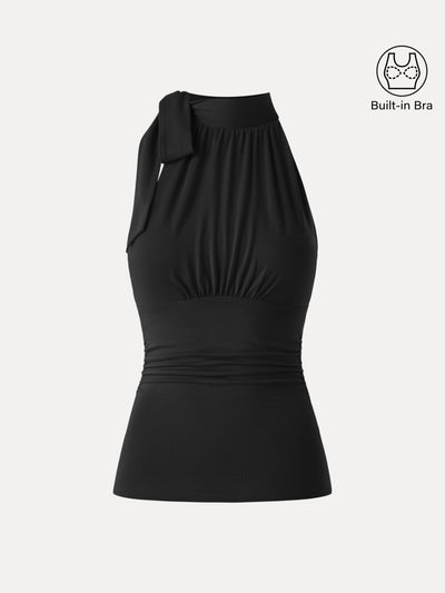 OGLmove High Tie Neck New Airy Bra Tank Black XS