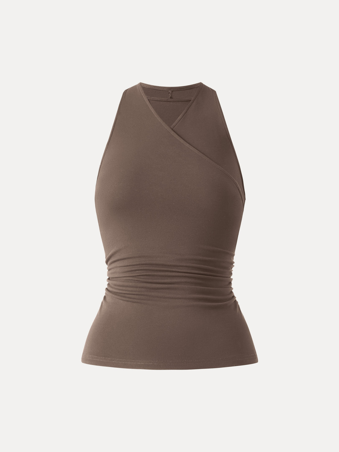 Ultrasoft Surplice Sleeveless Top Iced Mocha XS