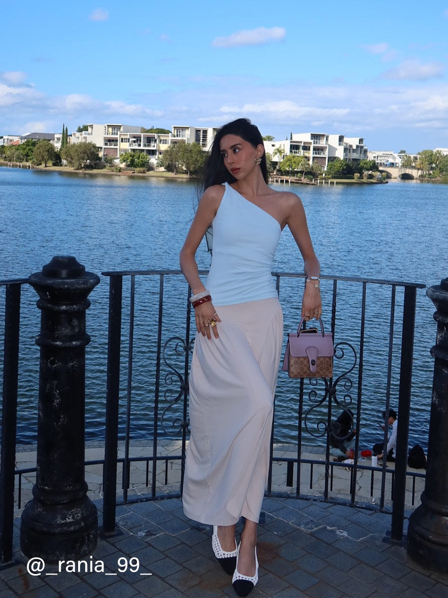 One Shoulder Twisted Brami Tank