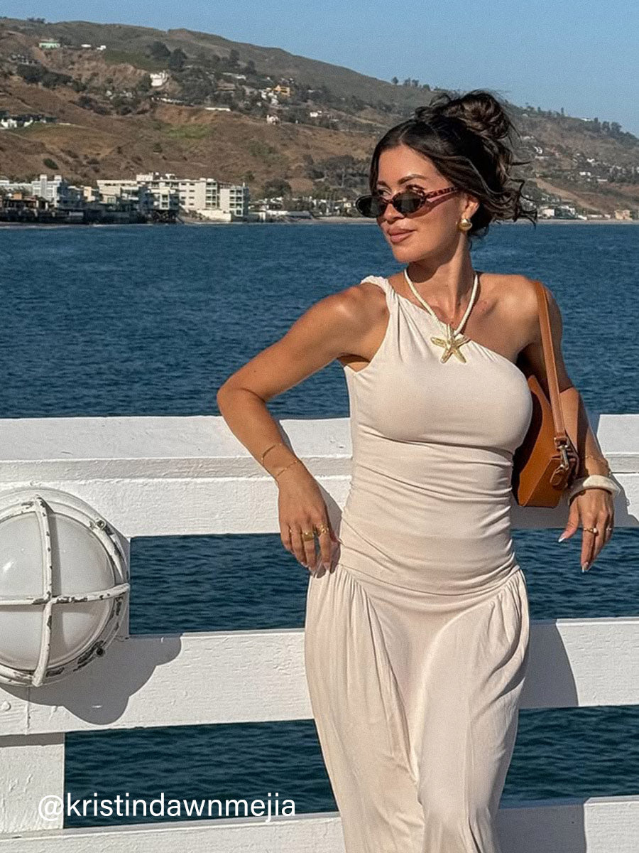 One Shoulder Twisted Brami Tank