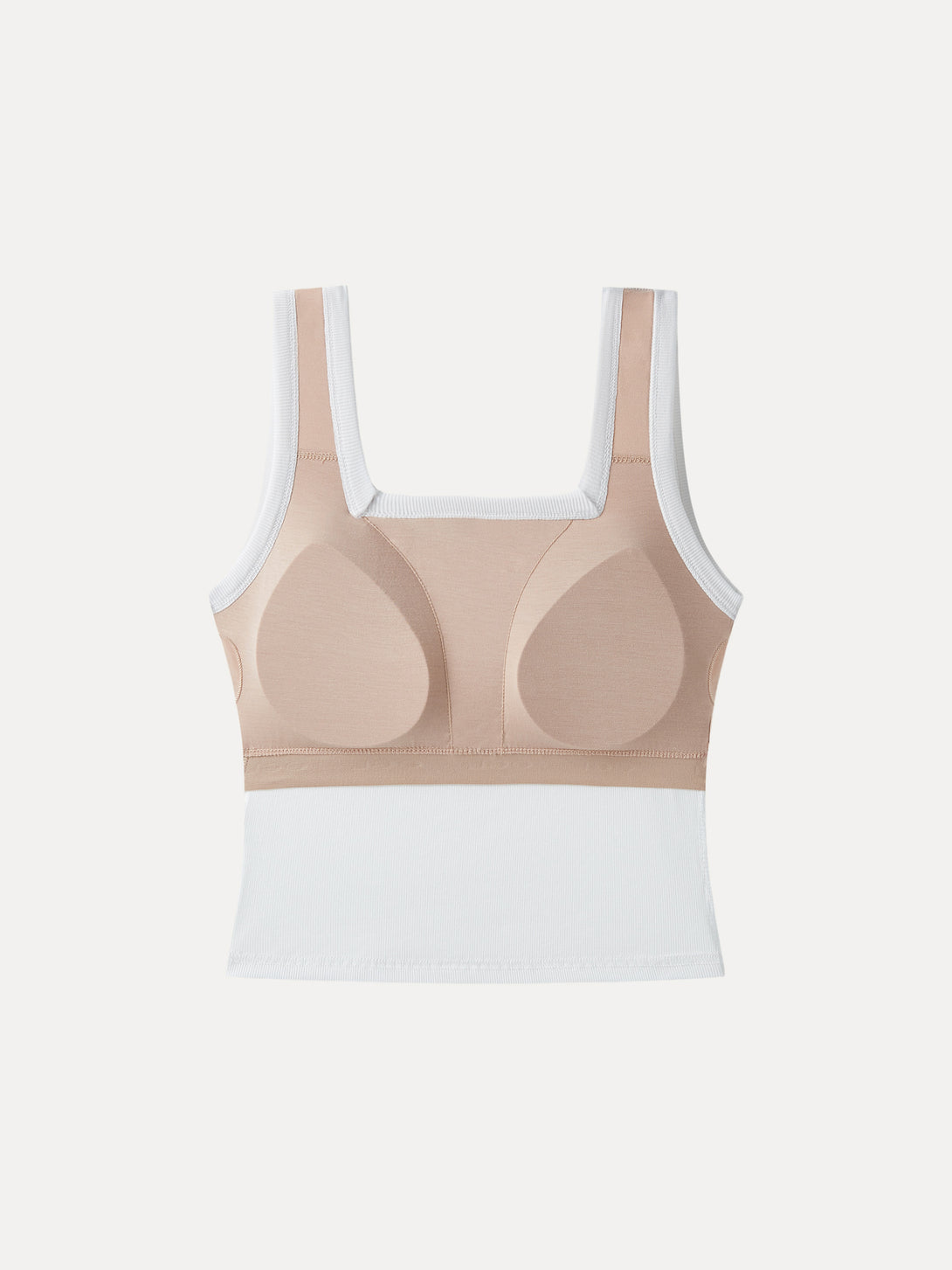 2Pcs Set Cropped Slinky Square Open-Back Brami Tank Top