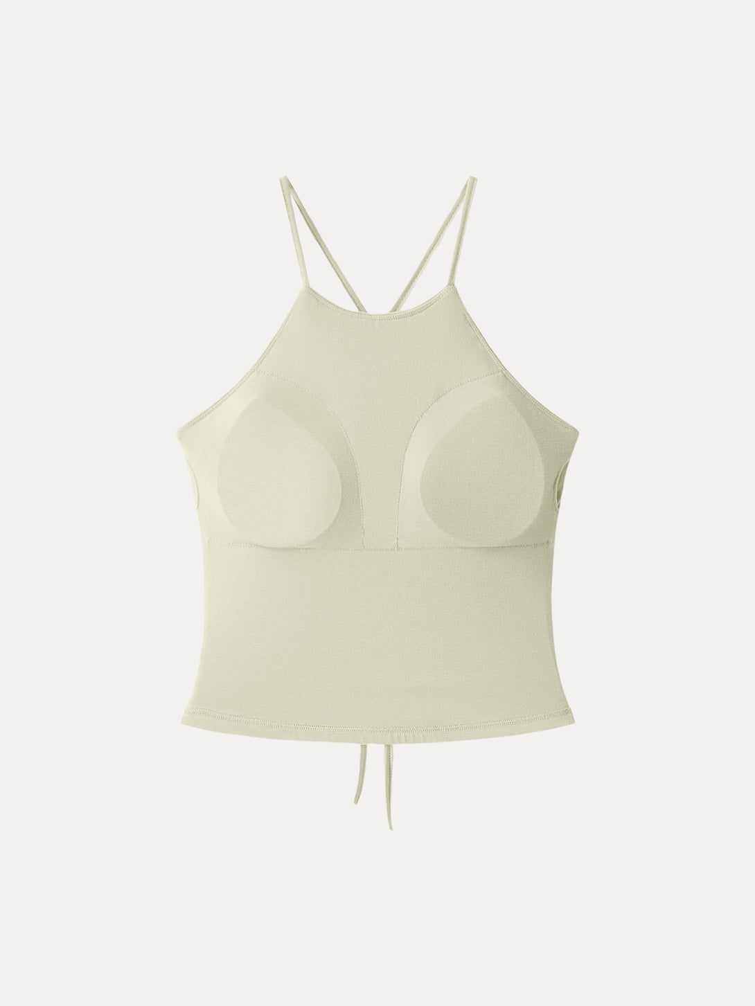 2Pcs Set Tie Back Bandless Brami Crop Top & A-line Midi Skirt with Pockets