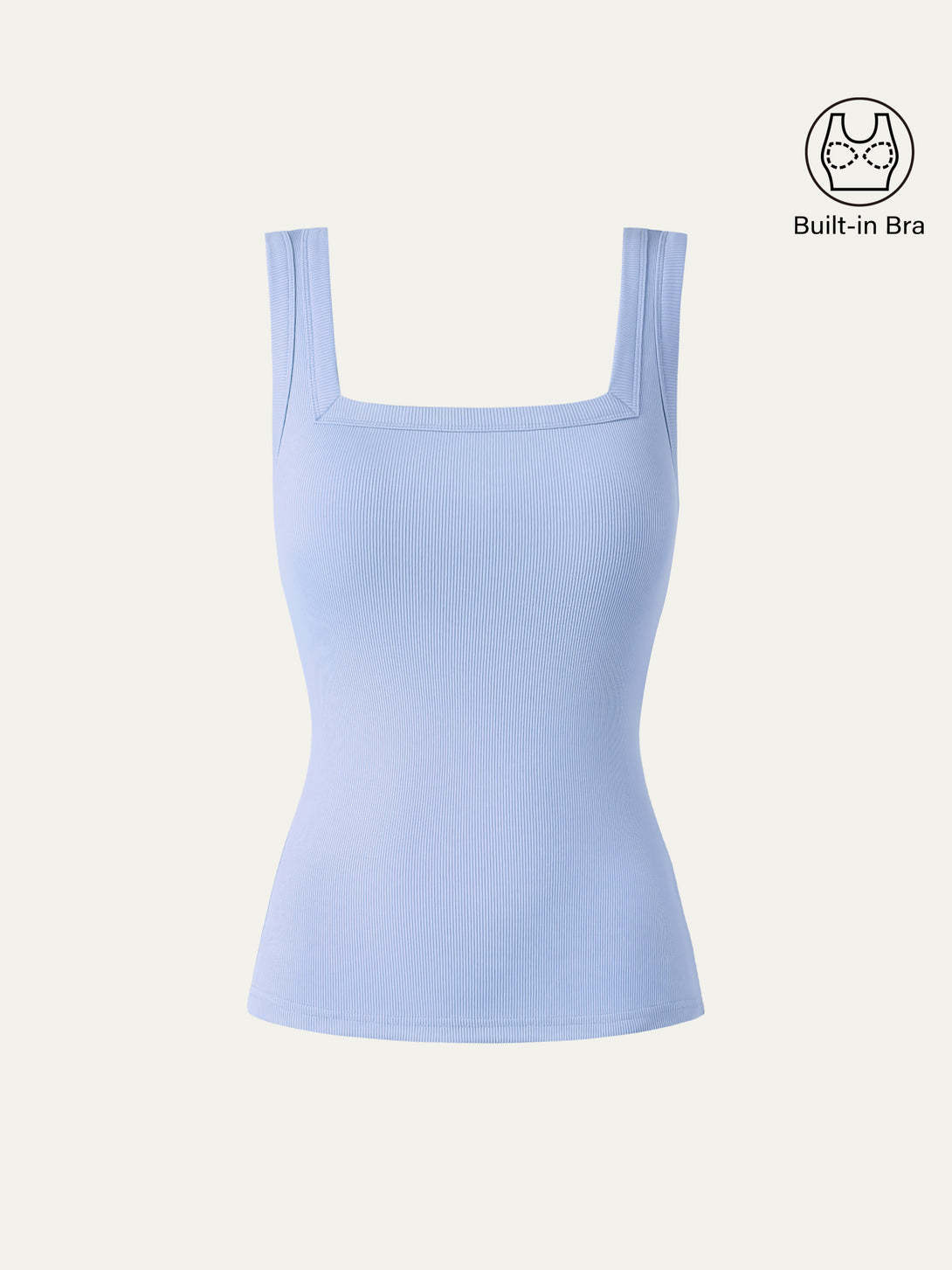 Slinky Square Open-Back Brami Tank Top Arctic Mist Regular