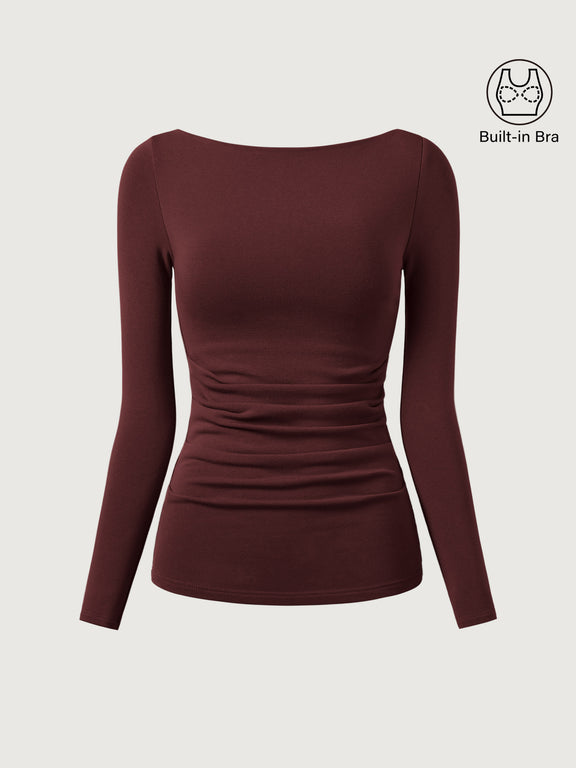 Non Itchy Wool Blend Boatneck Brami