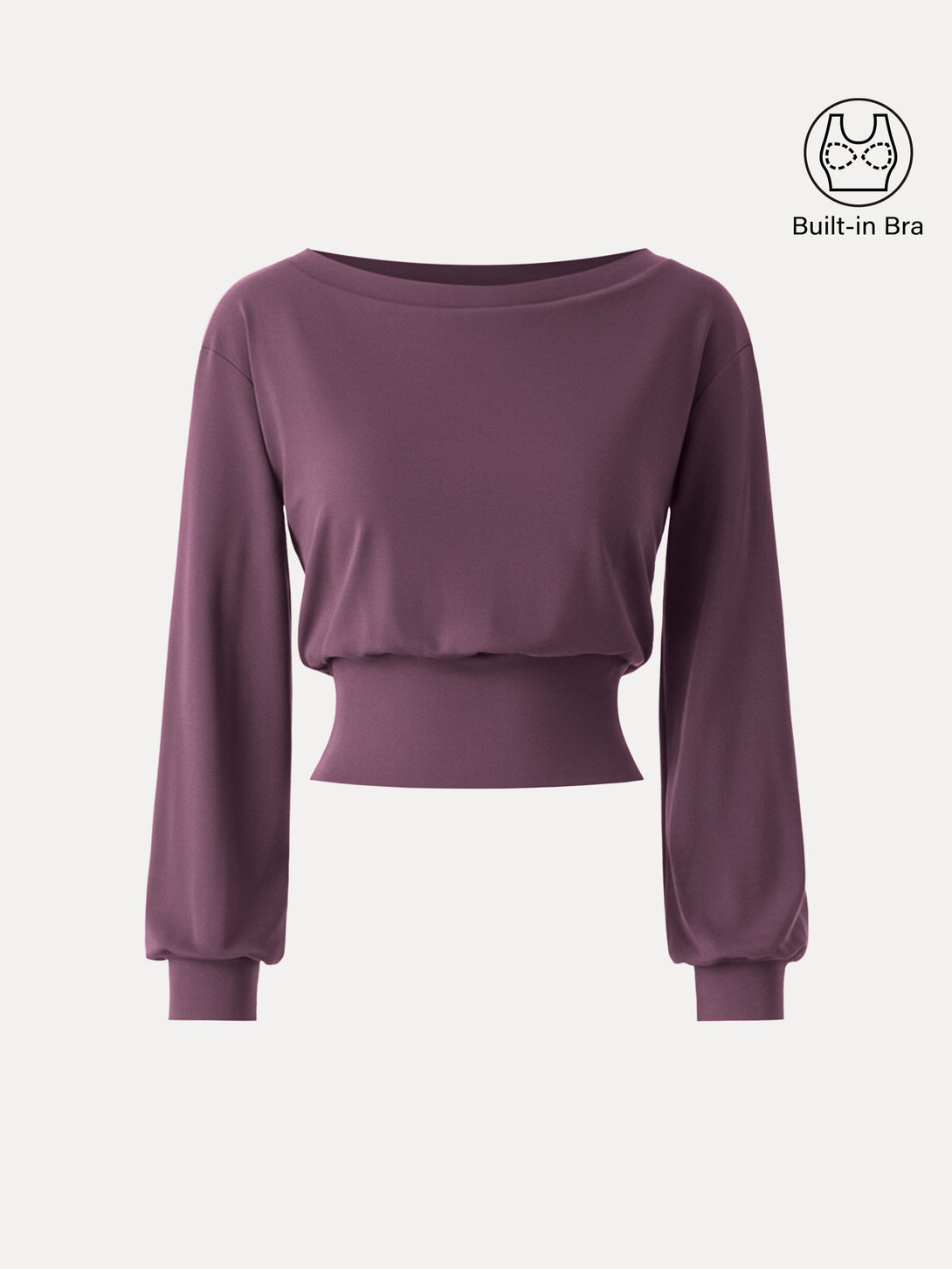 Non-Itchy Wool Blend Boatneck Brami Rose Plum XS