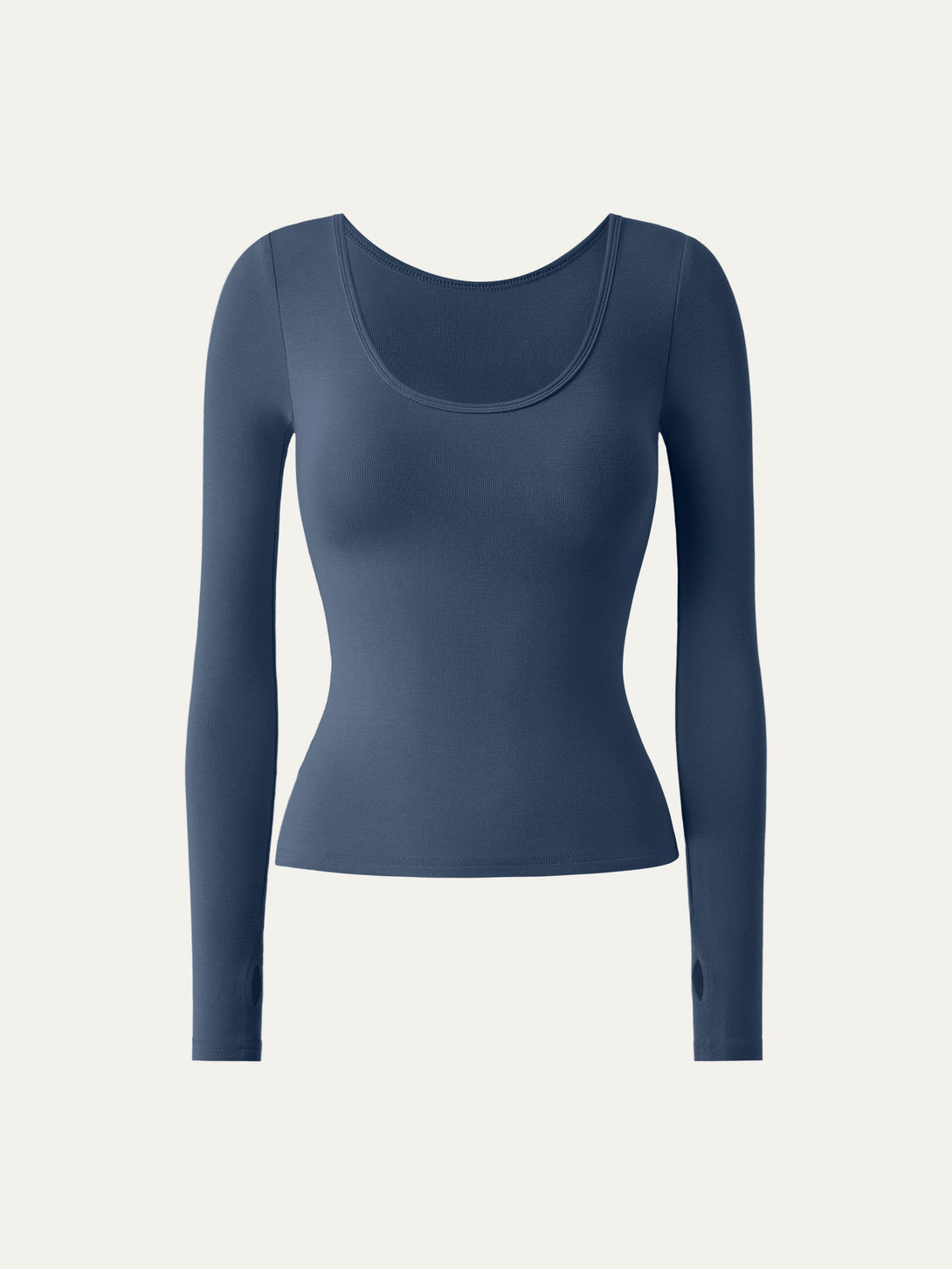 Essential Lyocell Cashmere Multi-Wear Long Sleeve Top with Thumbholes