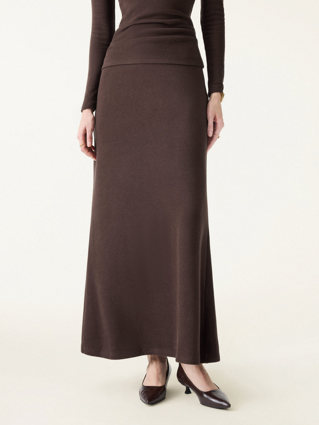 MaxWarm Tummy-Control Flared Maxi Skirt