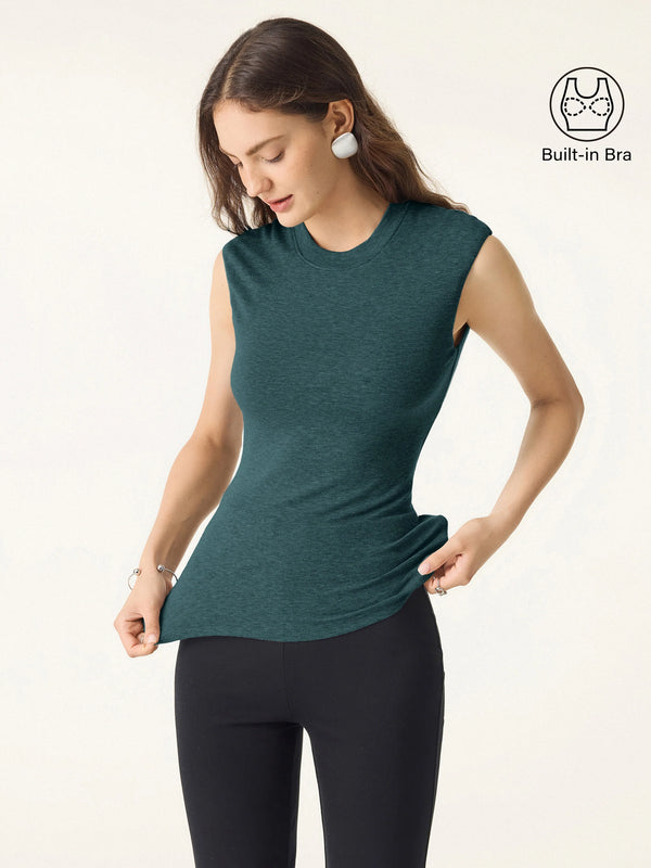 Lyocell Cashmere Crew Neck Wide Shoulder Brami Galactic Stream XS