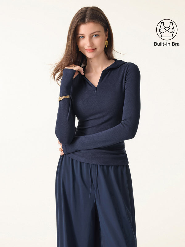 Quarter Zip Pullover Hoodie