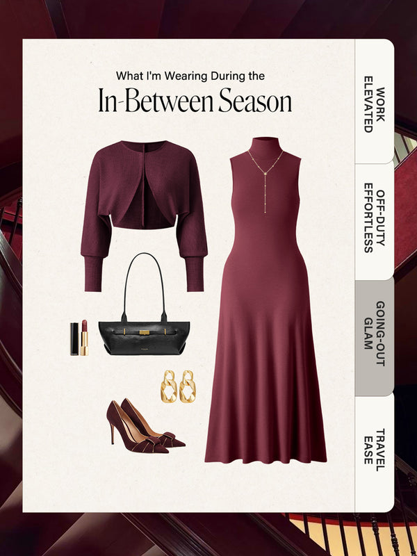 ProWarm Sleeveless Turtleneck Brami Dress with Cardigan