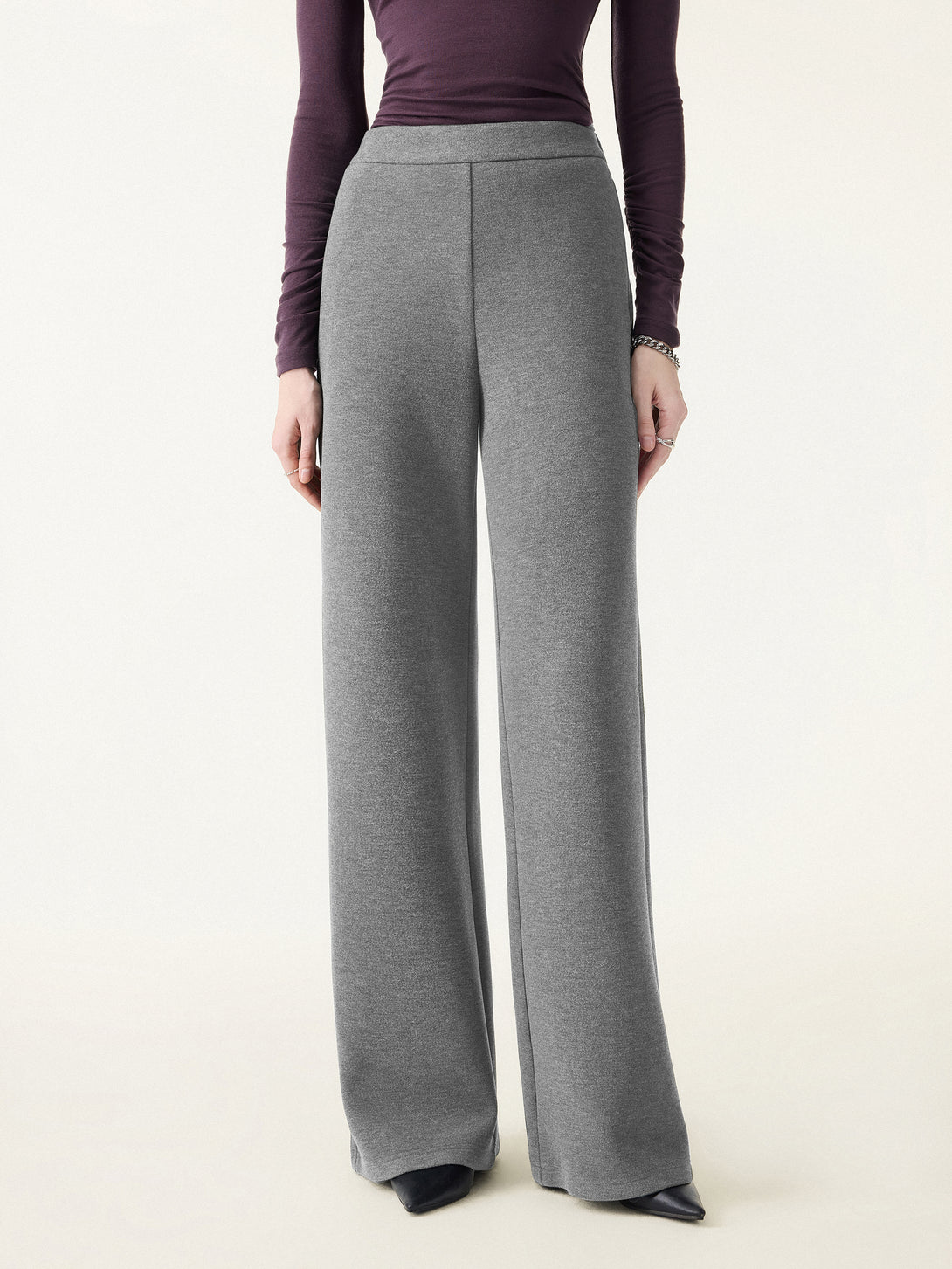 FuzzLuxe High Rise Flared Leg Pull-on Pants with Pockets