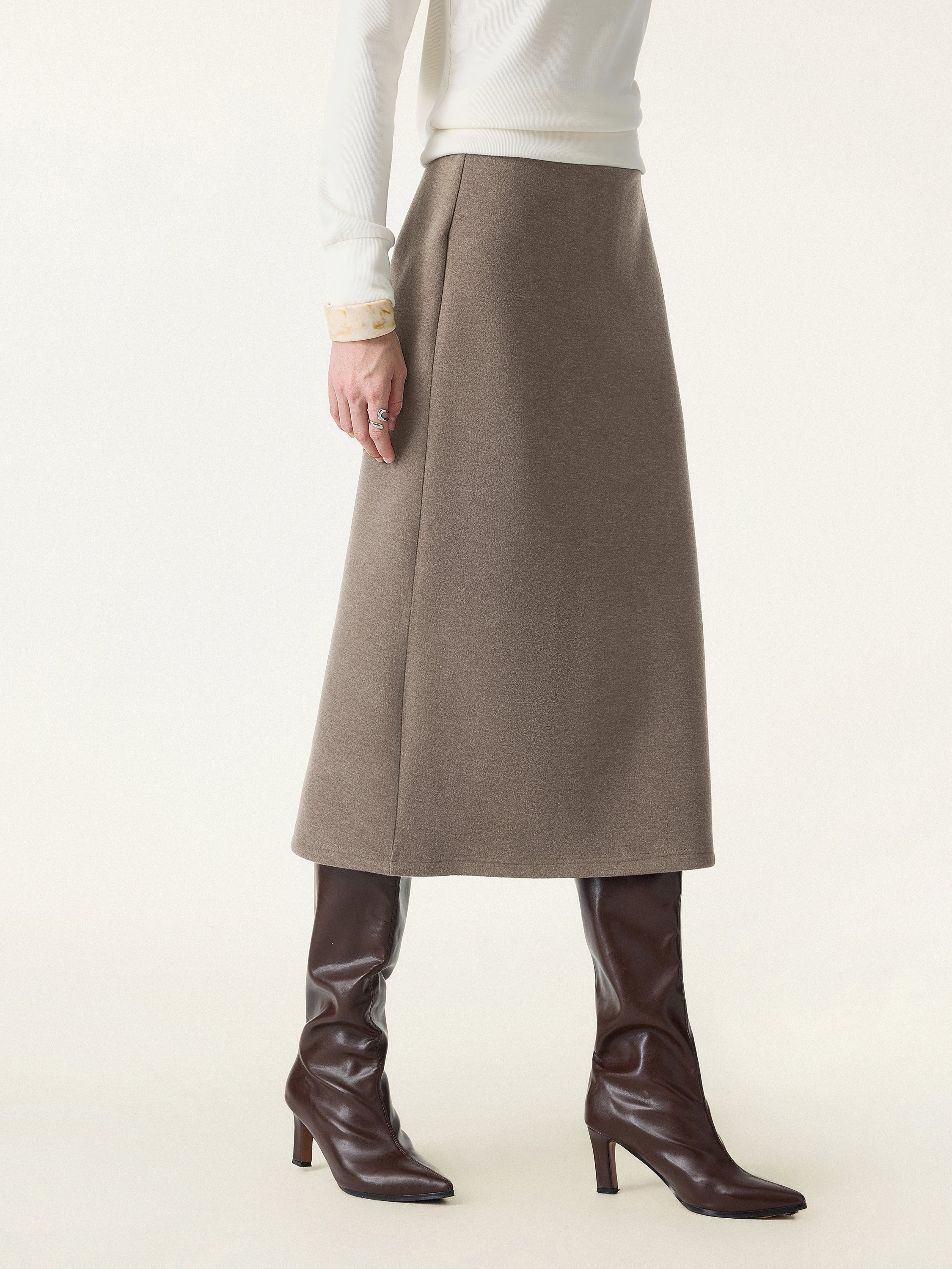 新品　正規品　WOMEN’S WARM LOGO LINE SKIRT OGL Slimming A-line Pull-on Midi Skirt – OGLmove