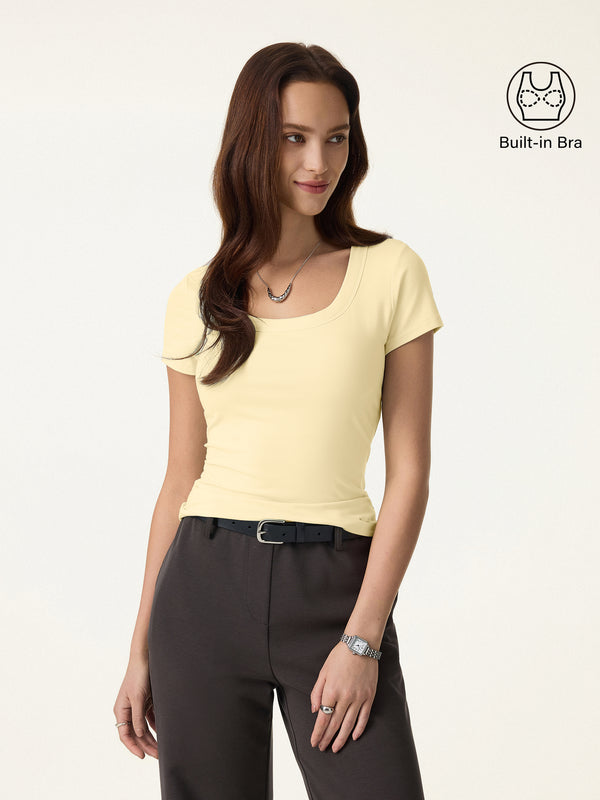 OGLmove U-Neck Everyday Bra Top Butter Yellow XS