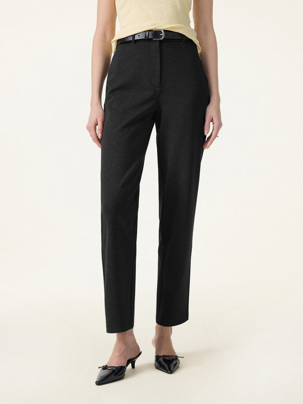 OGLmove 4-Way Stretch High Rise Tapered Leg Pant with Pockets Pure Black XS