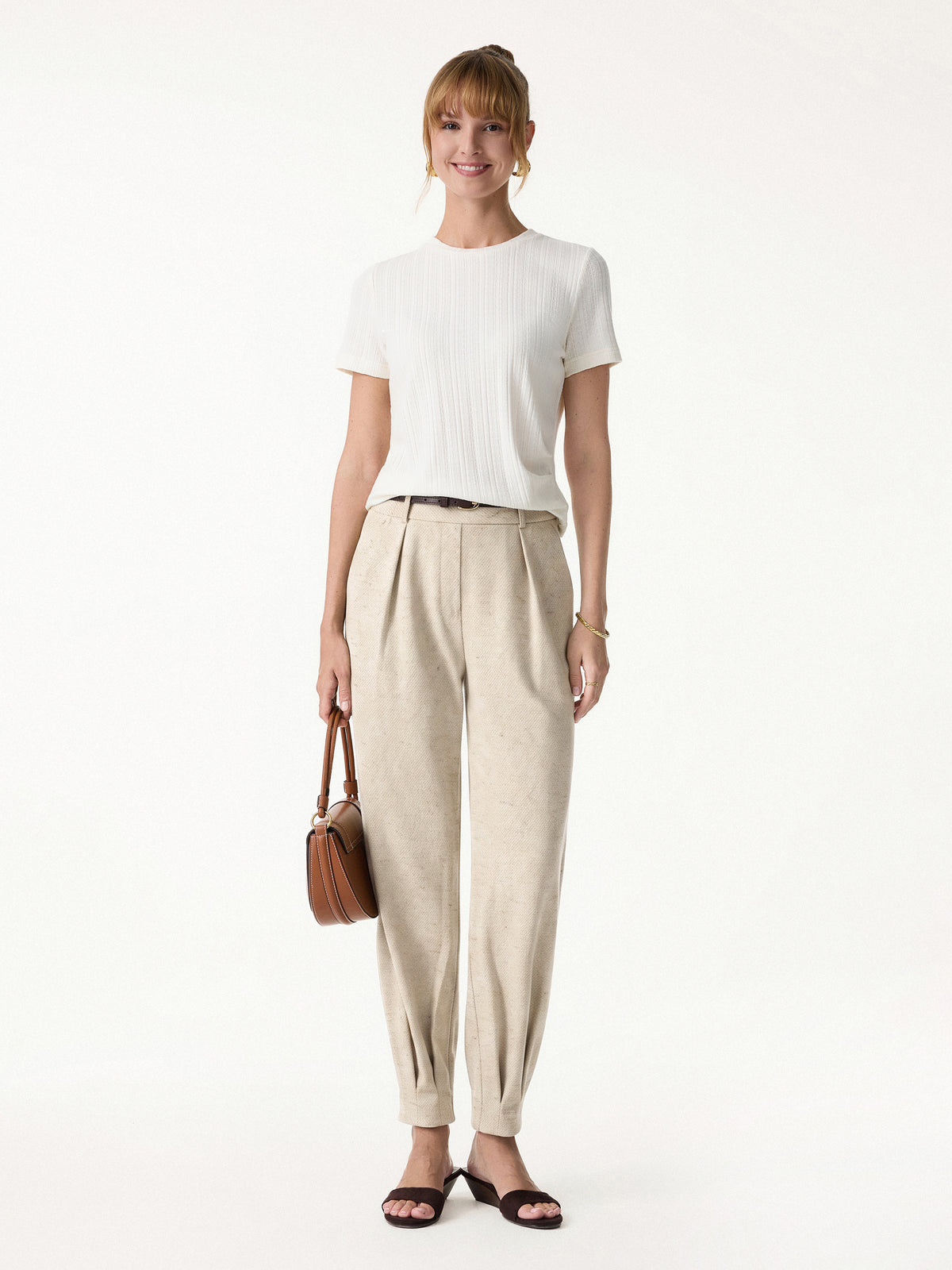 Stretch Linen Like Wrinkle Resistant Pants