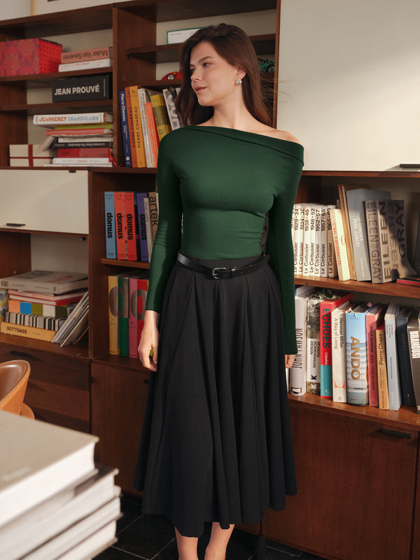 OGLmove Lyocell Blend Volume Skirt with Pockets