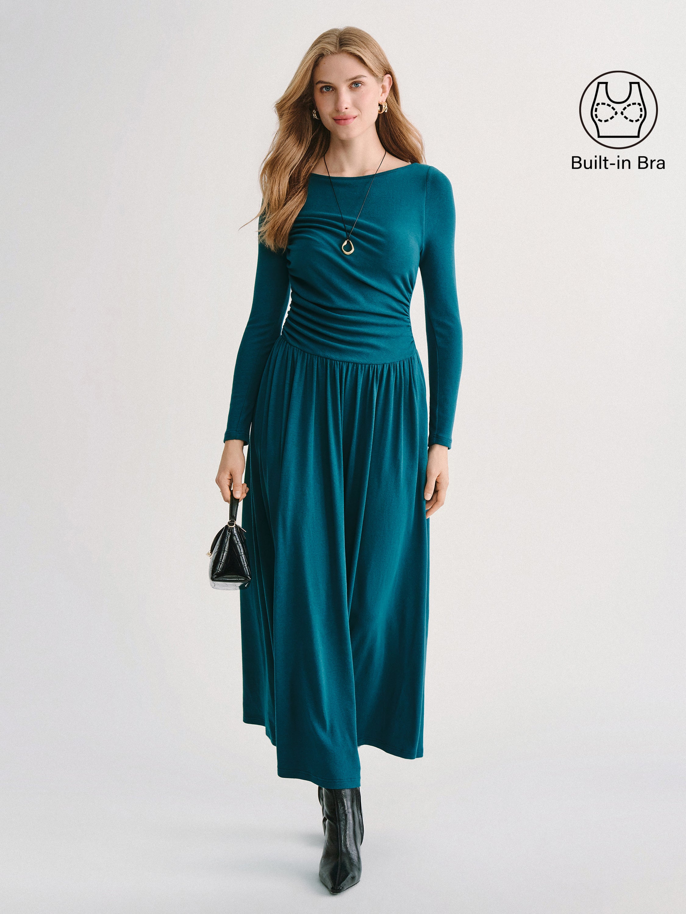 Boat Neck Dress for Women | Proudly B Corp Certified – OGLmove