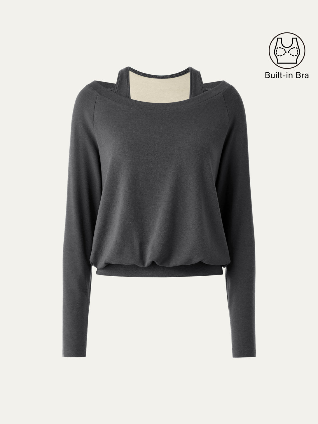 LiteWarm Multi-Wear Layering Brami Top Blue Charcoal XS