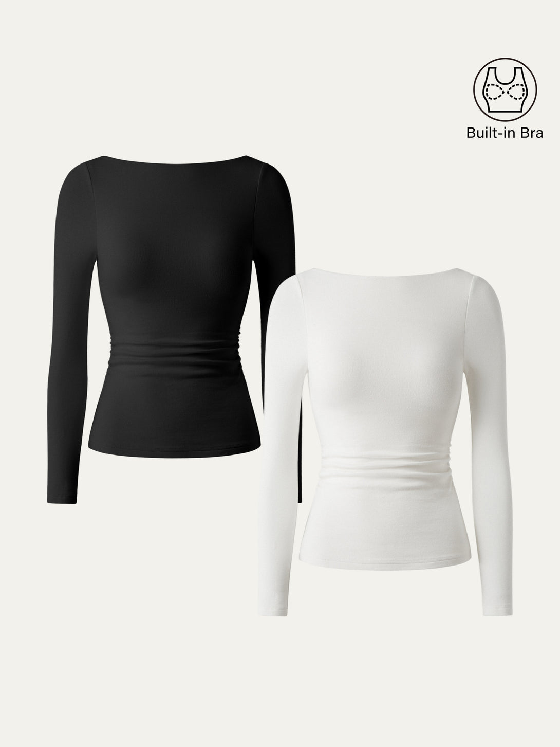 Open-Back Bandless Brami Top White/Black XS