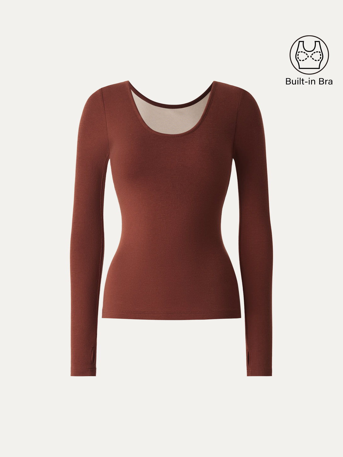 Lyocell Cashmere Scoop Neck Thumbhole Brami