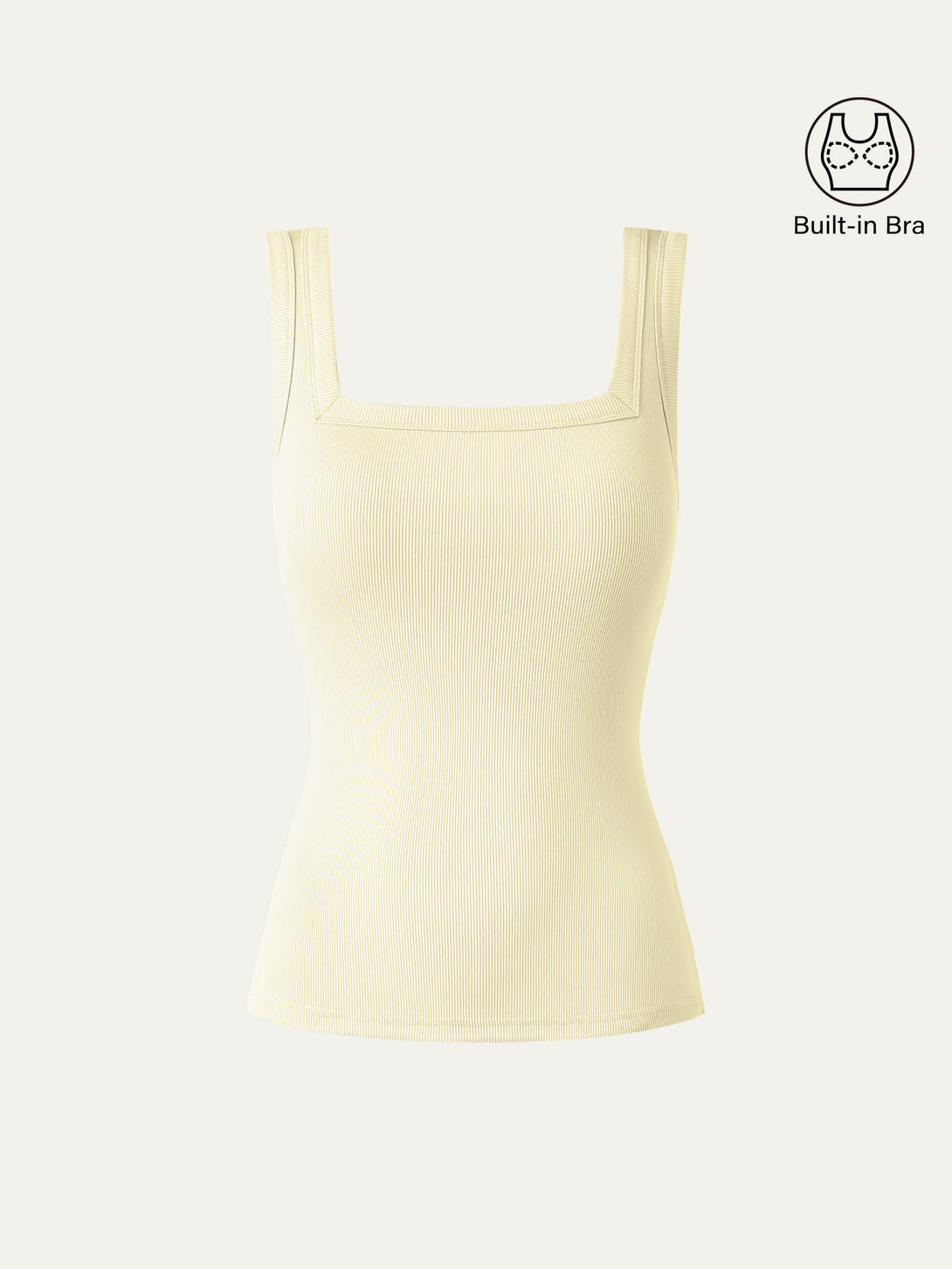 Yellow Tonal Co-ord Capsule Open-Back Regular Tank XS