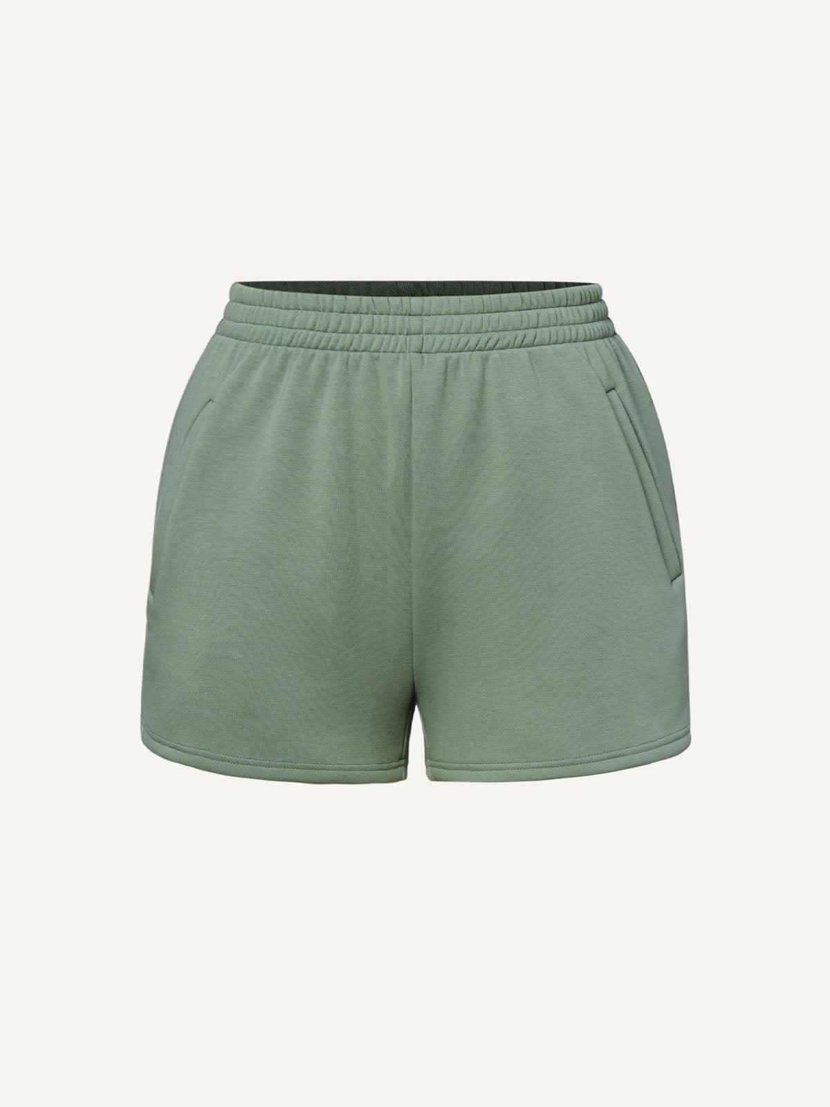 Slant Pockets Fleece Shorts - Russett