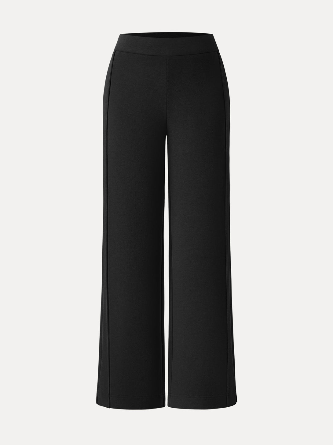 Cozy Warm High Rise Straight Leg Pull-On Pants Regular Black