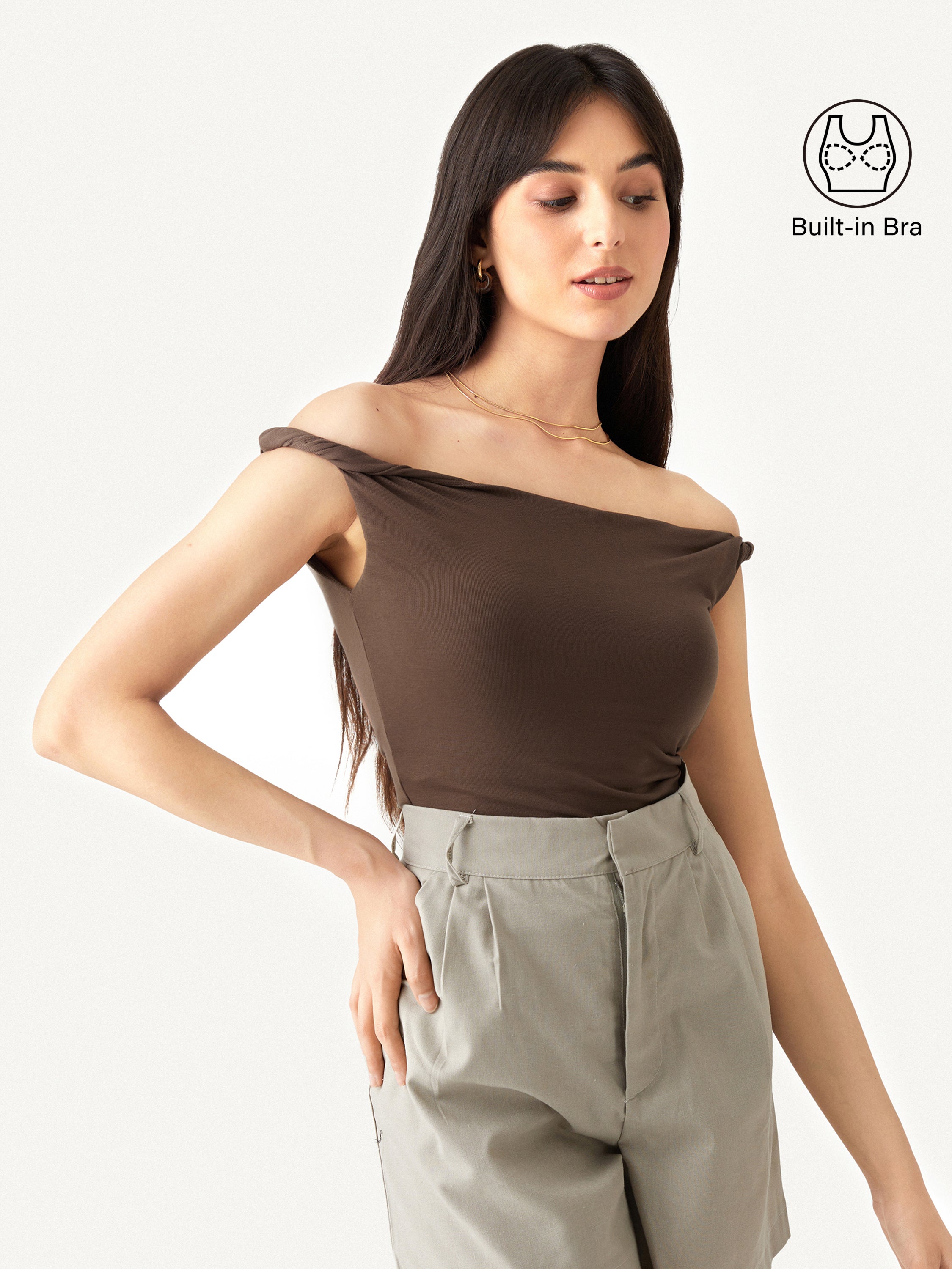 Ronda Brami Top - Chocolate Brown