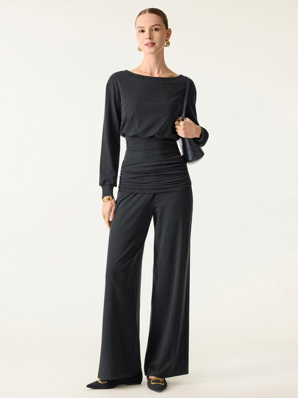 OGLmove Non-Itchy Wool Blend Boatneck Bra Top