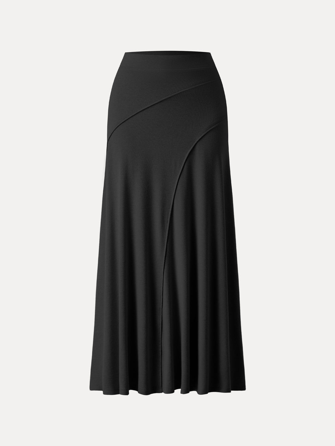 Mid Rise Pull-on Flared Maxi Skirt