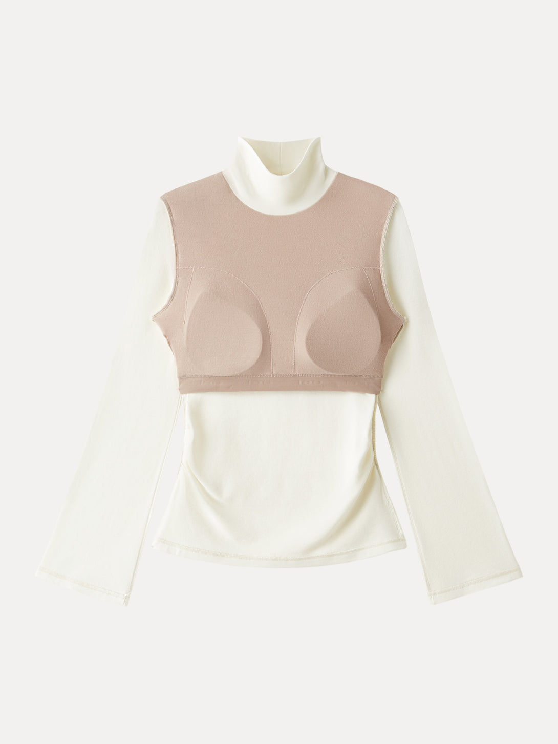 ProWarm Turtleneck Ruched Bell Sleeve Brami