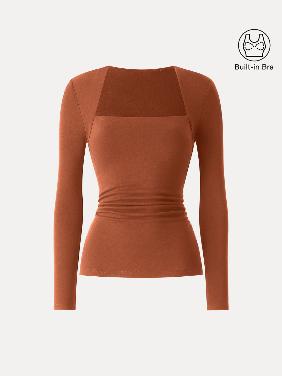 Angular Square Neck Side Ruched Brami Autumn XS