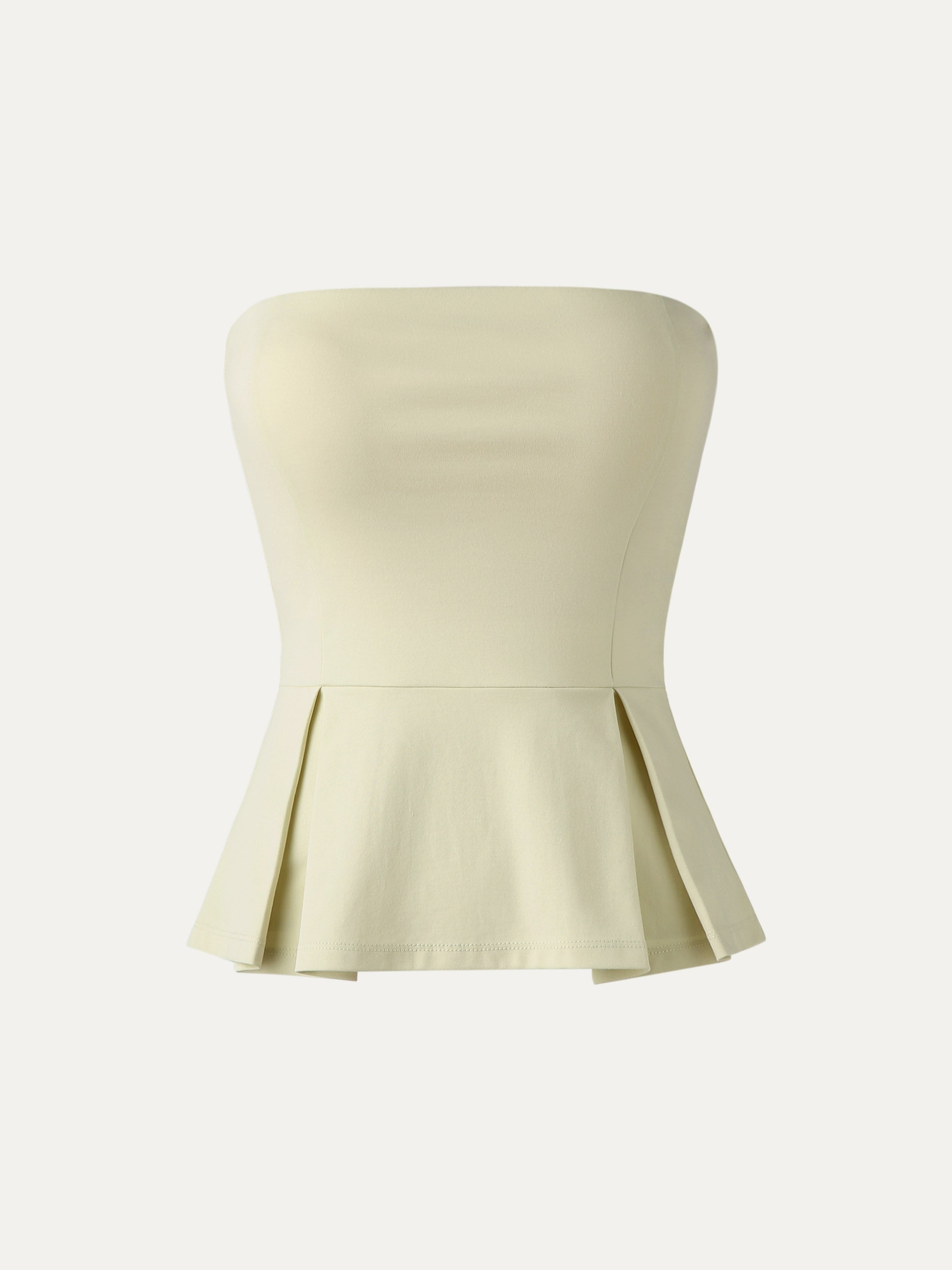 Sleek Peplume Tube Top - Limechino