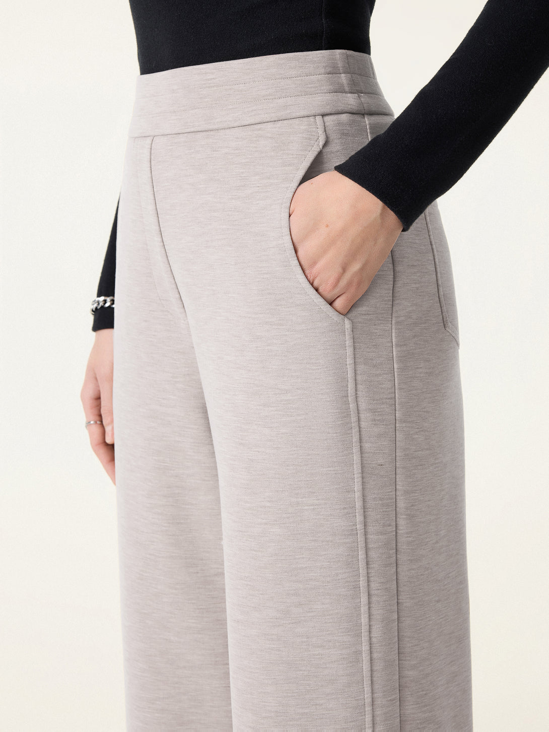 Cozy Warm Mid Rise Straight Leg Pants with Pockets