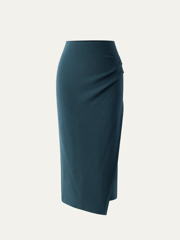 Thermal Wrap Midi Skirt