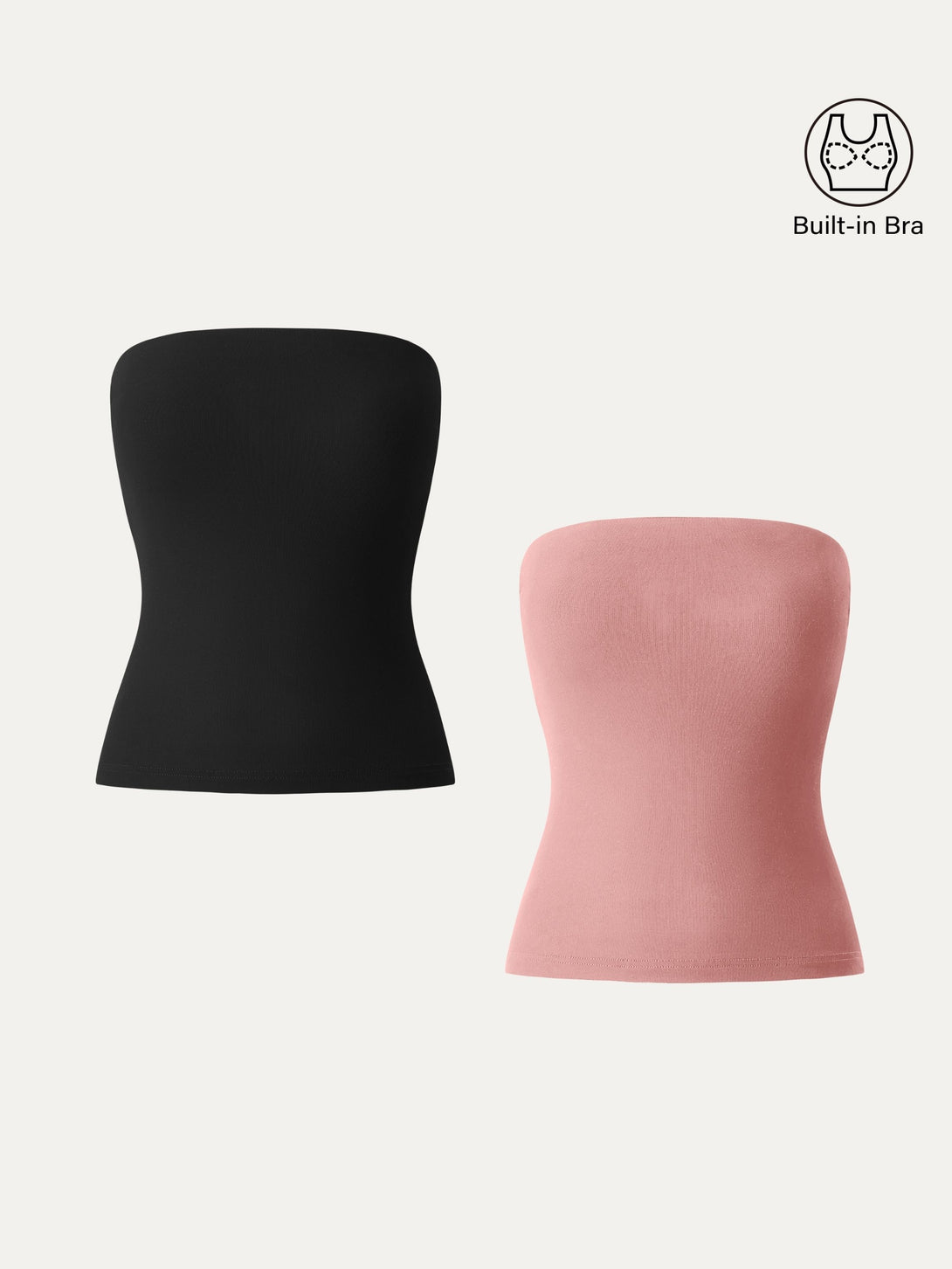 2Pcs Set Non-slip Essential Tube Brami Top Black/Sahara XS