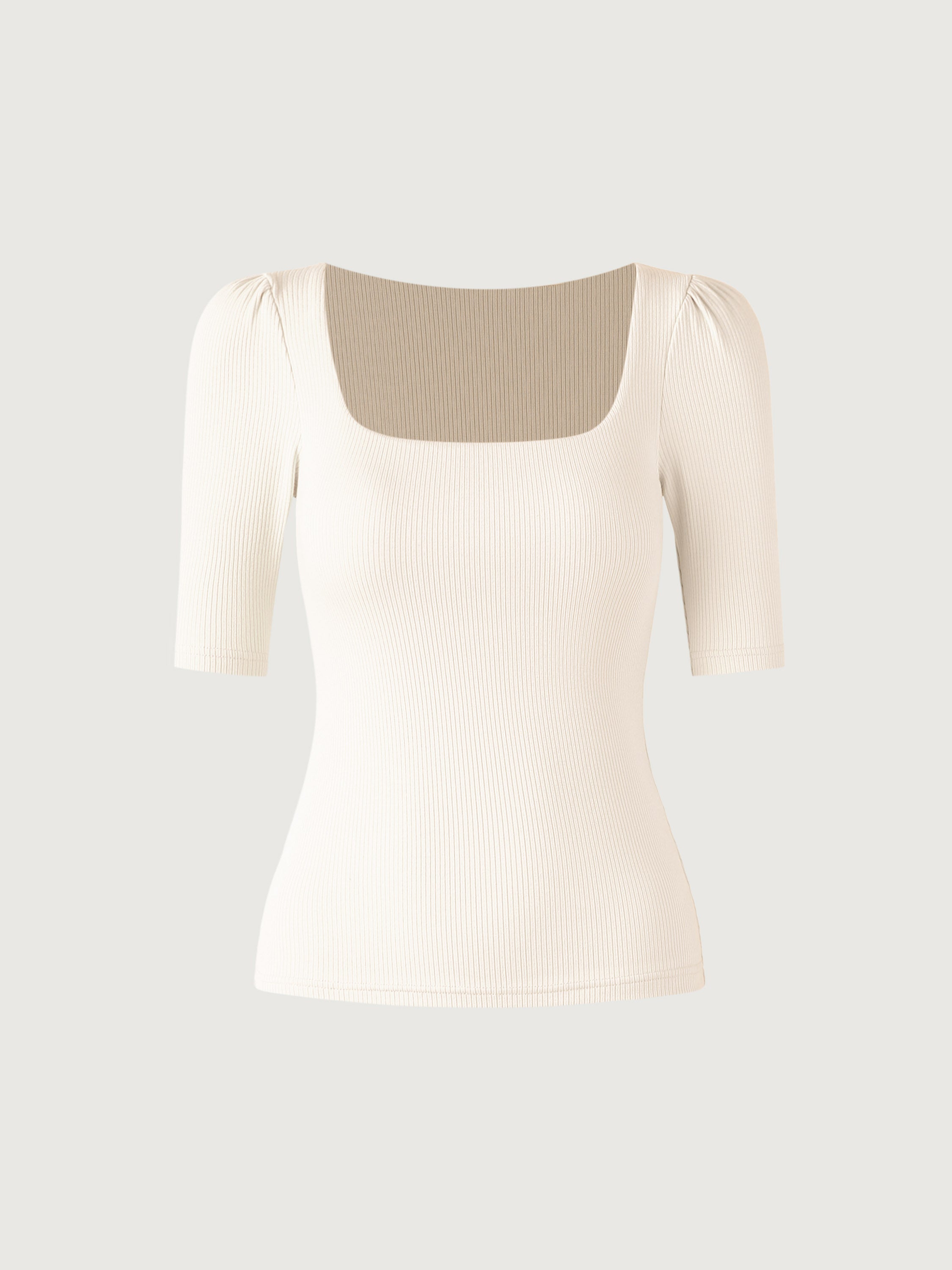 Puff Sleeve Sqaure Neck Top