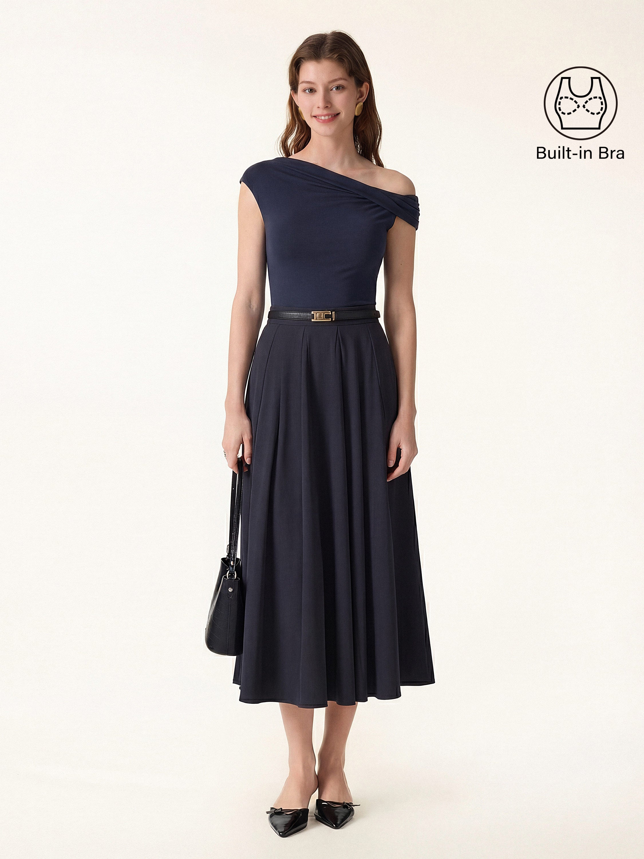 2Pcs Set wear Bra Top & Volume Skirt Pockets