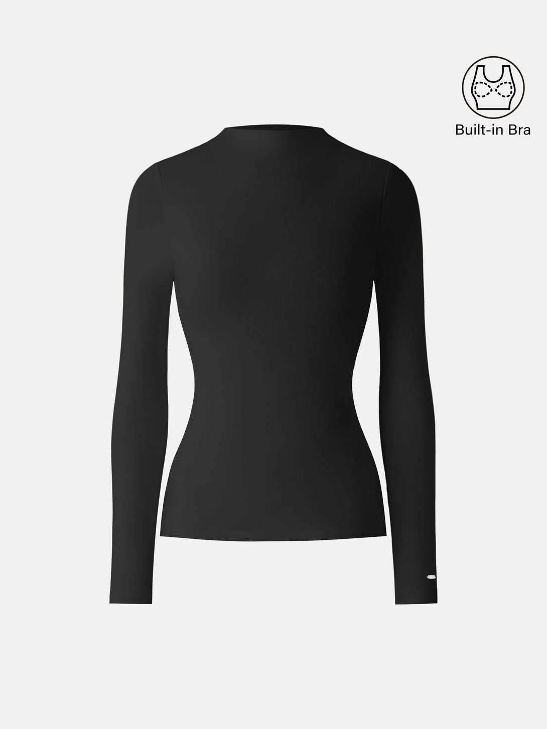 MaxWarm Brushed Mockneck Long Sleeve Brami Black XS