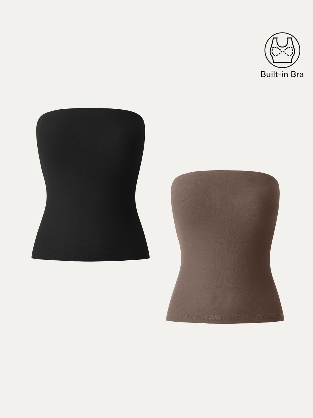 Non-slip Essential Tube Brami Top Black/Iced Mocha S