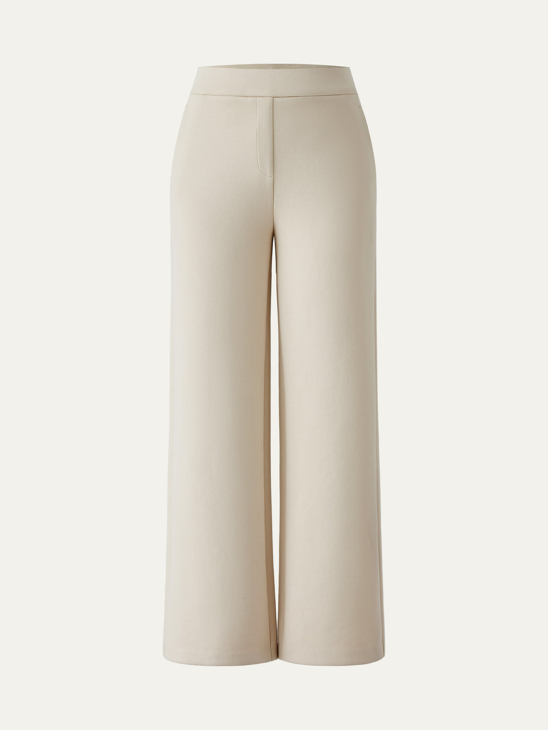 Textured Mid Rise Pull-on Straight Pant with Pockets